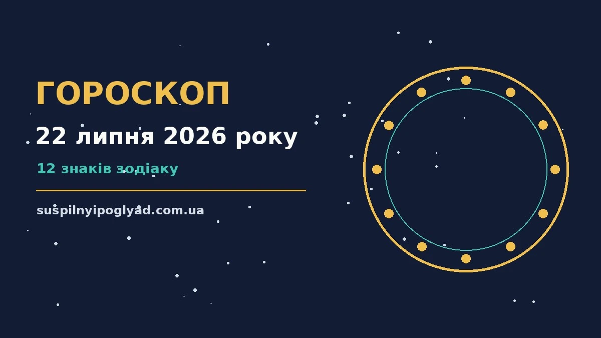 Гороскоп на 22 липня 2026 року: справи й почуття цього дня про події, зустрічі та вибір