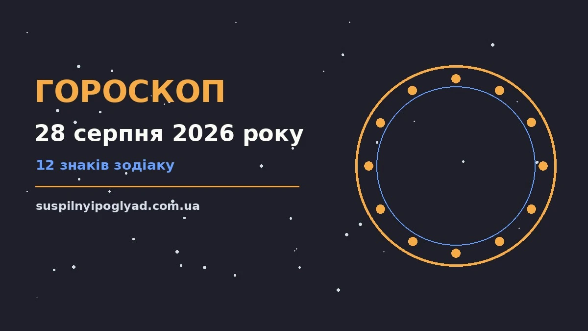 Гороскоп на 28 серпня 2026 року: справи й почуття цього дня про події, зустрічі та вибір