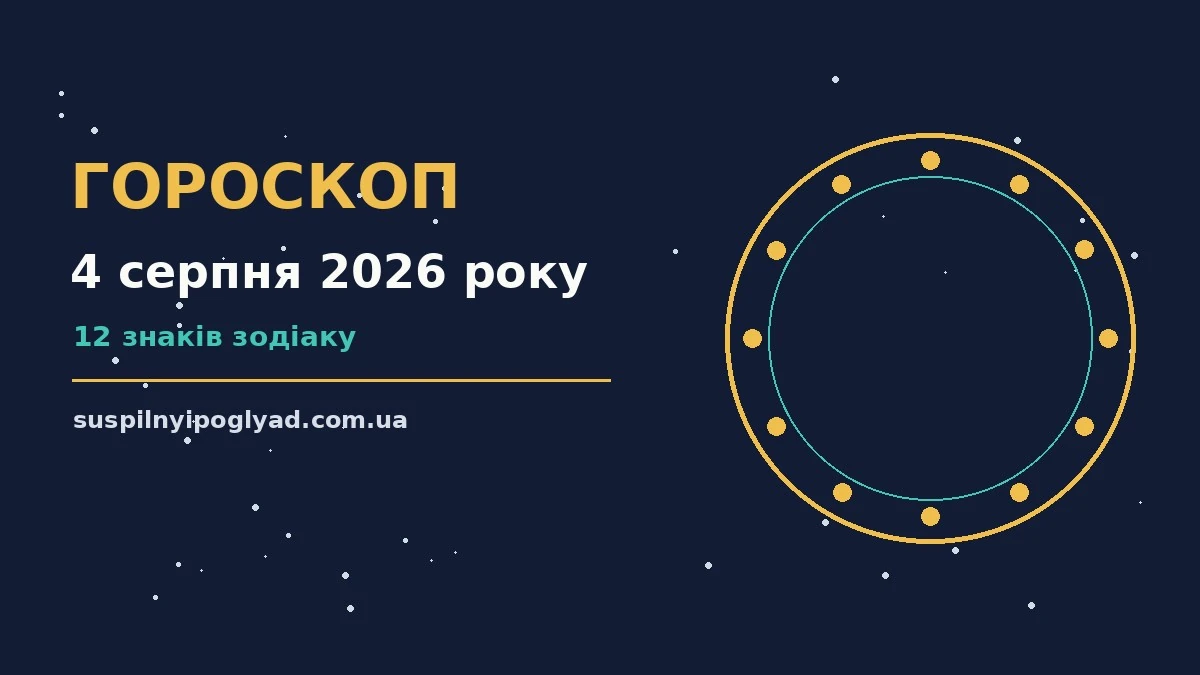 Гороскоп на 4 серпня 2026 року: справи й почуття цього дня про події, зустрічі та вибір