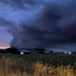 Пожежа після атаки безпілотників на складські приміщення у Ростовській області вночі 29 серпня 2026 року