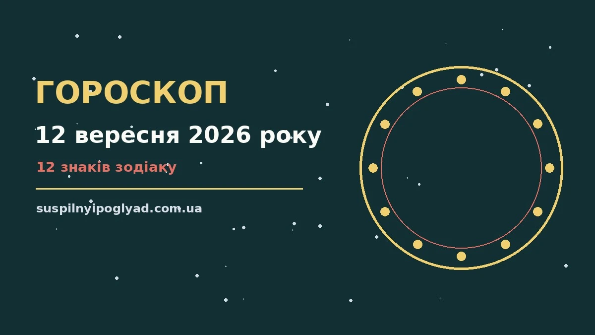 Гороскоп на 12 вересня 2026 року: справи й почуття цього дня про події, зустрічі та вибір