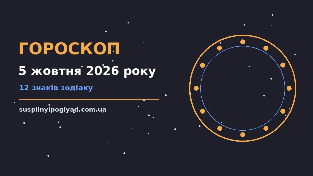 Гороскоп на 5 жовтня 2026 року: справи й почуття цього дня про події, зустрічі та вибір